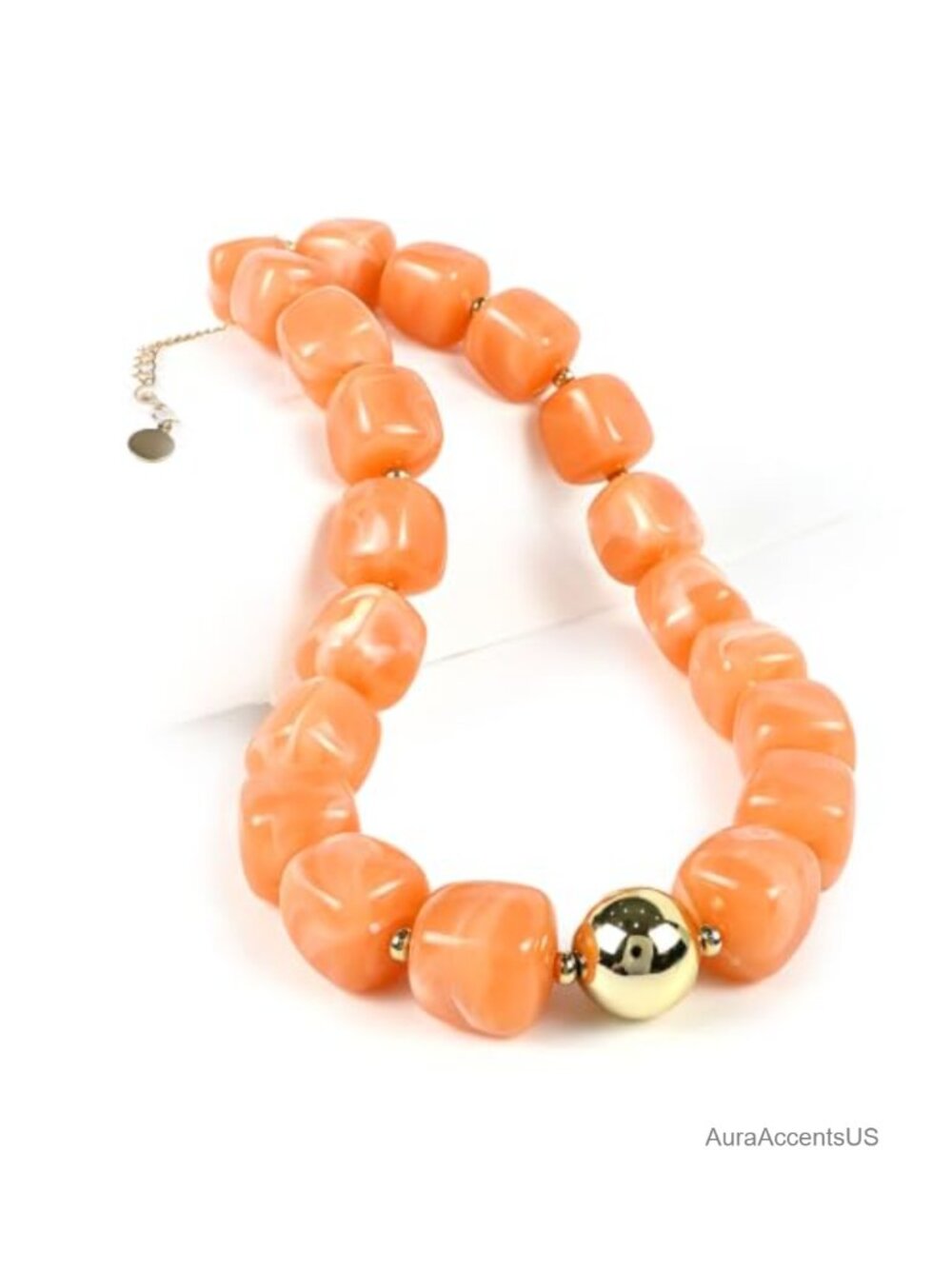 Chunky Acrylic Resin Beaded Necklace Boho Statement Choker Adjustable